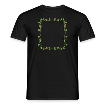 Feuilles Forme carrée Symbole Carré - T-shirt homme - noir - Devant - AI Model Male 178 light (178cm)
