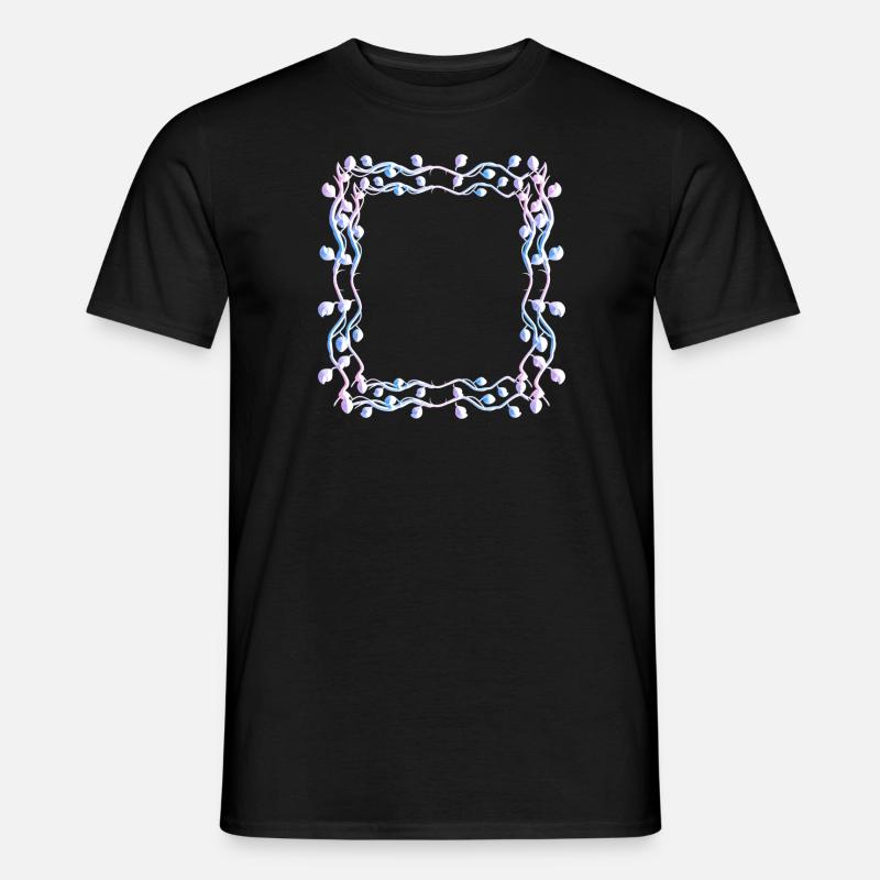 Leaves Square Shape Square Frame - Men's T-Shirt - black