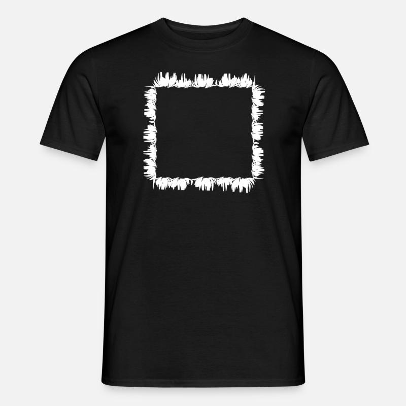 square square frame grass - Men's T-shirt - black