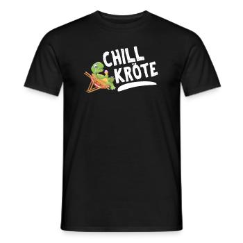 Chill Toad | Funny Turtle Chiller - Men's T-Shirt - black - Front - AI Model Male 178 light (178cm)