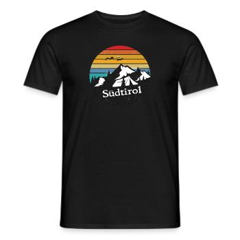 Skier Vintage South Tyrol Eagle Coat of Arms Gift - Men's T-Shirt - black - Front - AI Model Male 178 light (178cm)