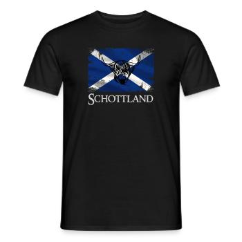 Hochlandrind Schottische Flagge Geschenk - Männer T-Shirt - Schwarz - Vorne - AI Model Male 178 light (178cm)