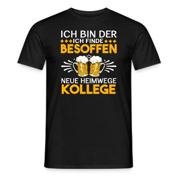 Besoffen Heimlaufen Party Dorffest Dorfkind Feiern - Männer T-Shirt - Schwarz - Vorne - AI Model Male 178 light (178cm)