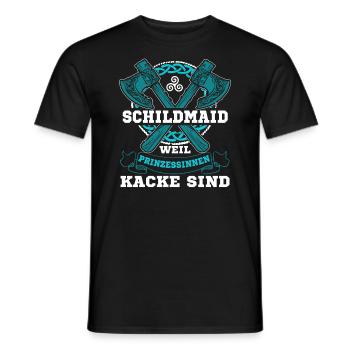 Schildmaid Weil Prinzessinnen Kacke Sind - Männer T-Shirt - Schwarz - Vorne - AI Model Male 178 light (178cm)