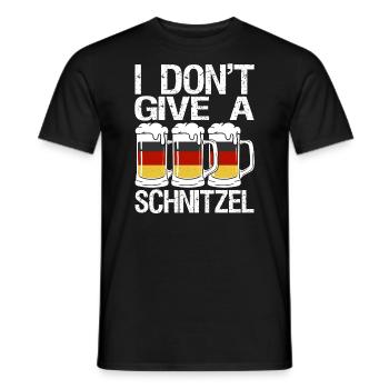 I don't give schnitzel funny Germans - Men's T-Shirt - black - Front - AI Model Male 178 light (178cm)