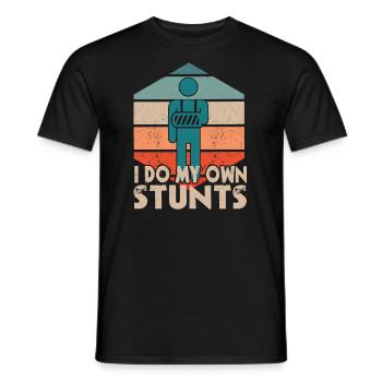 Je fais mes propres cascades qui sont bonnes - T-shirt homme - noir - Devant - AI Model Male 178 light (178cm)