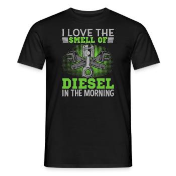 Ich Liebe Den Geruch Von Diesel In The Morning - Männer T-Shirt - Schwarz - Vorne - AI Model Male 178 light (178cm)