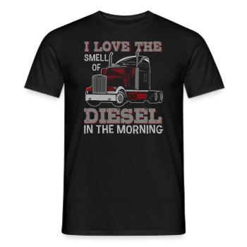 Ich Liebe Den Geruch Von Diesel Im Morning - Männer T-Shirt - Schwarz - Vorne - AI Model Male 178 light (178cm)