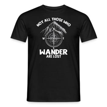 Wanderer Berg Naturlöcker Nicht Alle, Die Wandern - Männer T-Shirt - Schwarz - Vorne - AI Model Male 178 light (178cm)
