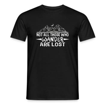 Nicht Alle, Die Wandern, Sind Verloren Wander - Männer T-Shirt - Schwarz - Vorne - AI Model Male 178 light (178cm)