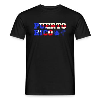 Patriotischer Vintager Puerto Rico-Flaggen-Ricaner - Männer T-Shirt - Schwarz - Vorne - AI Model Male 178 light (178cm)