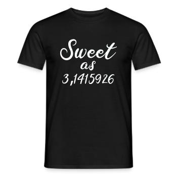 Süß Wie Kuchen 3. 1415926 Funny Math Science Geek - Männer T-Shirt - Schwarz - Vorne - AI Model Male 178 light (178cm)