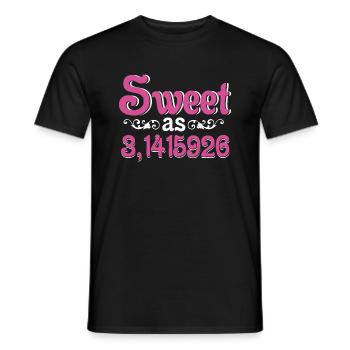 Süß Wie Kuchen 3. 1415926 Funny Math Science Geek - Männer T-Shirt - Schwarz - Vorne - AI Model Male 178 light (178cm)