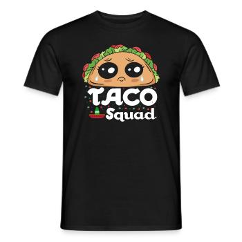 Cute Taco Squad Funny Mexican - Men's T-Shirt - black - Front - AI Model Male 178 light (178cm)