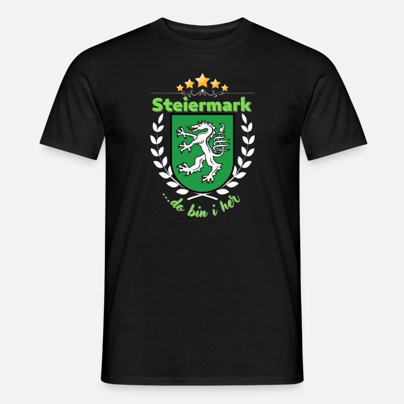 Steiermark Geschenkidee für Steirer - Männer T-Shirt - Schwarz