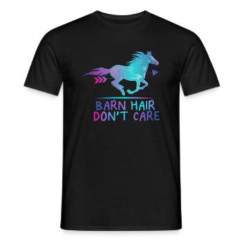 Les poils de grange ne se soucient pas des cavaliers - T-shirt homme - noir - Devant - AI Model Male 178 light (178cm)