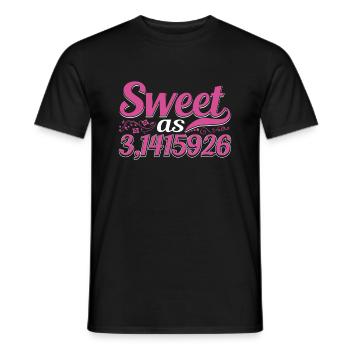 Süß Wie Kuchen pi 3. 1415926 Funny Math Science - Männer T-Shirt - Schwarz - Vorne - AI Model Male 178 light (178cm)