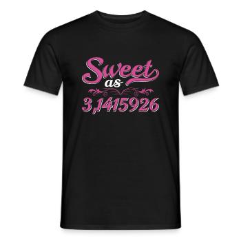 Süß Wie Kuchen 3. 1415926 Funny Math Science Geek - Männer T-Shirt - Schwarz - Vorne - AI Model Male 178 light (178cm)