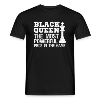 Black Queen The Most Powerful Figure - Men's T-Shirt - black - Front - AI Model Male 178 light (178cm)