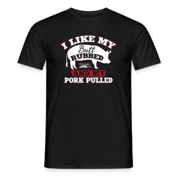 J’aime My Butt, The Funny Grill Bbq - T-shirt homme - noir - Devant - AI Model Male 178 light (178cm)
