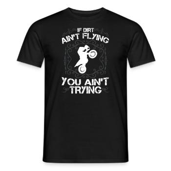 Vintage quand la saleté ne vole pas - T-shirt homme - noir - Devant - AI Model Male 178 light (178cm)