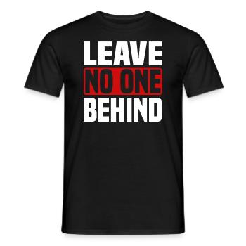 No human being is illegal Human rights leave no - Men's T-Shirt - black - Front - AI Model Male 178 light (178cm)