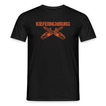 Kiefernchirurg Holzfäller Förster Kettensäge Wald - Männer T-Shirt - Schwarz - Vorne - AI Model Male 178 light (178cm)