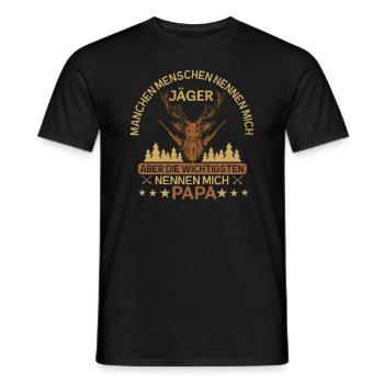 Jagd Spruch Papa Vatertag Manche Menschen Nennen - Männer T-Shirt - Schwarz - Vorne - AI Model Male 178 light (178cm)