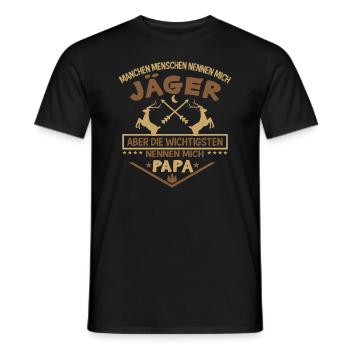 Lustiger Jagd-Spruch Für Papa zum Vatertag Vater - Männer T-Shirt - Schwarz - Vorne - AI Model Male 178 light (178cm)