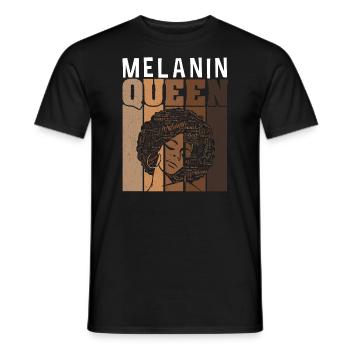 Mélanine Reine Fière Noire - T-shirt homme - noir - Devant - AI Model Male 178 light (178cm)