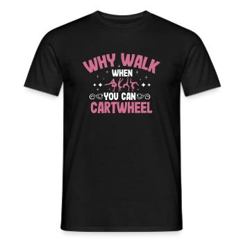 Pourquoi marcher quand on peut faire des acrobaties à vélo - T-shirt homme - noir - Devant - AI Model Male 178 light (178cm)