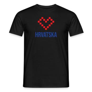 Hrvatska Croatia Flag - Men's T-Shirt - black - Front - AI Model Male 178 light (178cm)