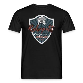 Ruhrpott Kohlekind Glück Auf Bergbau Kumpel - Männer T-Shirt - Schwarz - Vorne - AI Model Male 178 light (178cm)