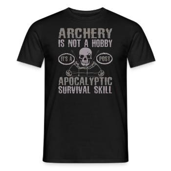 Le tir à l’arc n’est pas une chasse au passe-temps à long terme - T-shirt homme - noir - Devant - AI Model Male 178 light (178cm)