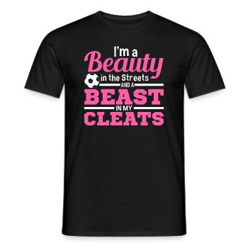 Je suis une beauté dans la rue et une - T-shirt homme - noir - Devant - AI Model Male 178 light (178cm)