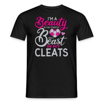 I am a beauty on the street and a - Men's T-Shirt - black - Front - AI Model Male 178 light (178cm)
