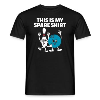 Ceci est ma chemise de remplacement Drôle bowling bowler - T-shirt homme - noir - Devant - AI Model Male 178 light (178cm)