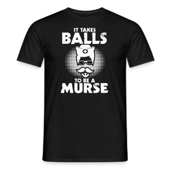 Murse Drôle d’infirmière il - T-shirt homme - noir - Devant - AI Model Male 178 light (178cm)