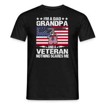 Je suis un père grand-père et une fête des pères expérimentée - T-shirt homme - noir - Devant - AI Model Male 178 light (178cm)