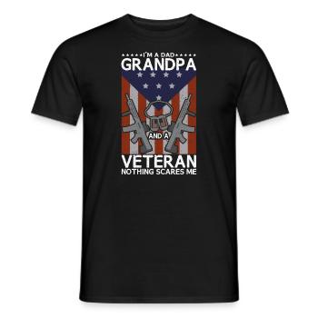 Je suis un père grand-père et une fête des pères expérimentée - T-shirt homme - noir - Devant - AI Model Male 178 light (178cm)