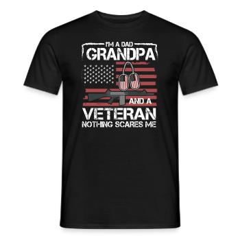 Ich Bin Ein Vater Opa Und Ein Erfahrener Vatertag - Männer T-Shirt - Schwarz - Vorne - AI Model Male 178 light (178cm)