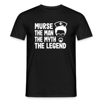 Murse L’homme Le mythe La légende Drôle - T-shirt homme - noir - Devant - AI Model Male 178 light (178cm)