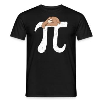 Math Sloth Pi - Men's T-Shirt - black - Front - AI Model Male 178 light (178cm)
