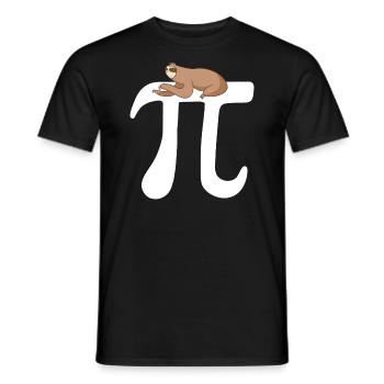 Math Sloth Pi - Men's T-Shirt - black - Front - AI Model Male 178 light (178cm)