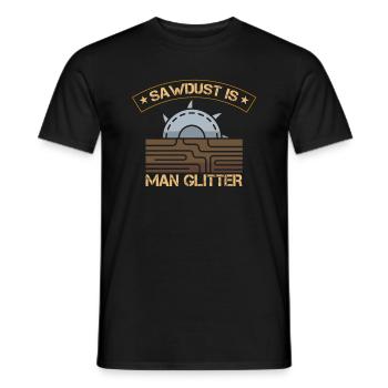 La sciure de bois est un homme paillettes - T-shirt homme - noir - Devant - AI Model Male 178 light (178cm)