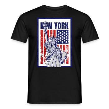 New York! - T-shirt homme - noir - Devant - AI Model Male 178 light (178cm)