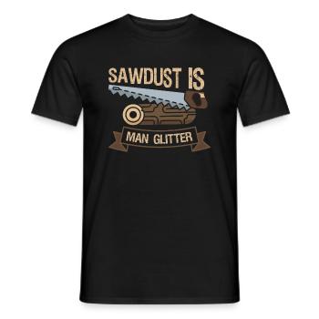 La sciure de bois est un homme paillettes - T-shirt homme - noir - Devant - AI Model Male 178 light (178cm)