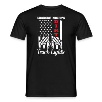 Sommernächte Dirt Track Lights Racing USA - Männer T-Shirt - Schwarz - Vorne - AI Model Male 178 light (178cm)