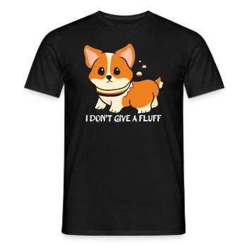 I don't give sweet fluff corgi dog owner - Men's T-Shirt - black - Front - AI Model Male 178 light (178cm)