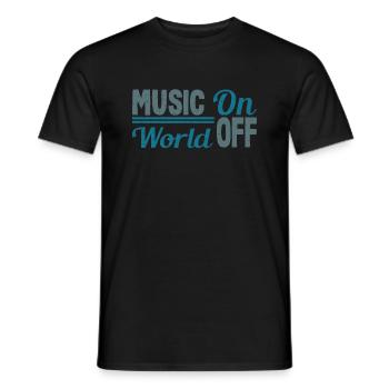 Musique dans le monde par Musician Lovers DJ - T-shirt homme - noir - Devant - AI Model Male 178 light (178cm)